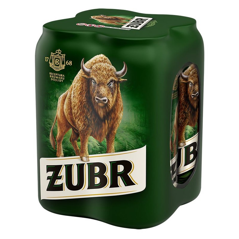 Piwo jasne, alk. 6,0 % obj. Żubr 4 x 500 ml