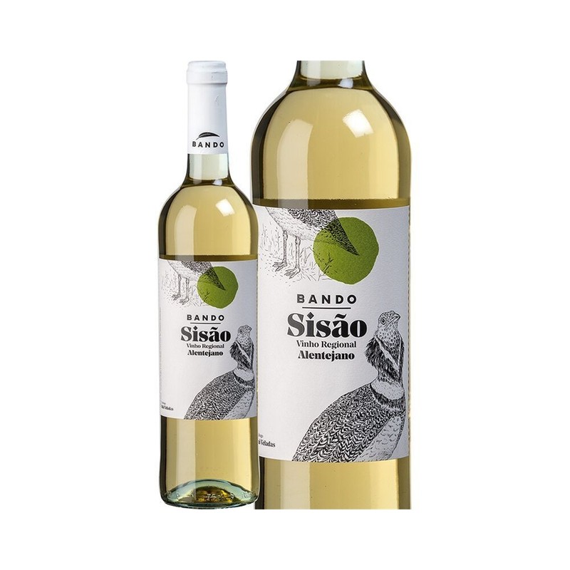 Wino portugalskie białe wytrawne Sisao Regional Alentejo alk. 13,5% obj. Bando 750 ml