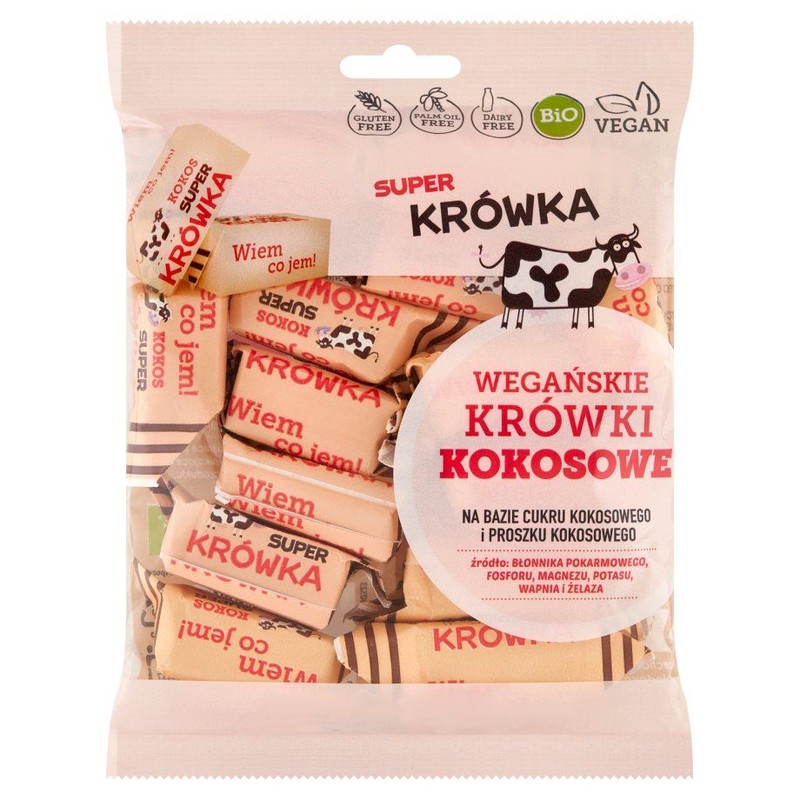 BIO Ekologiczne krówki kokosowe bezmleczne Super Krówka 150 g