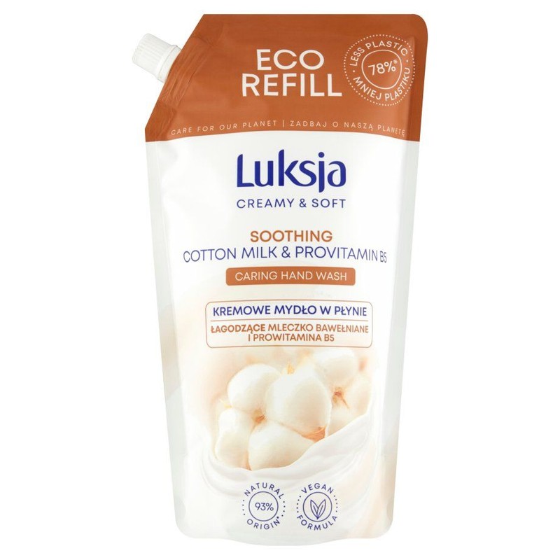 Mydło w płynie Cotton zapas Luksja 900 ml