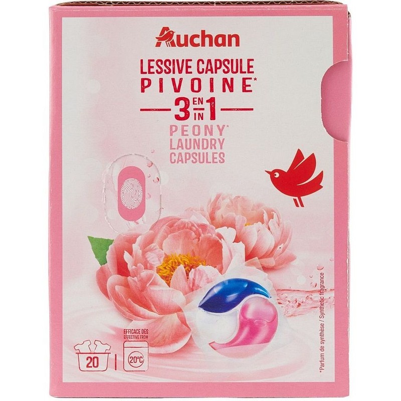 Kapsułki do prania 3w1 Peony Auchan 260 g