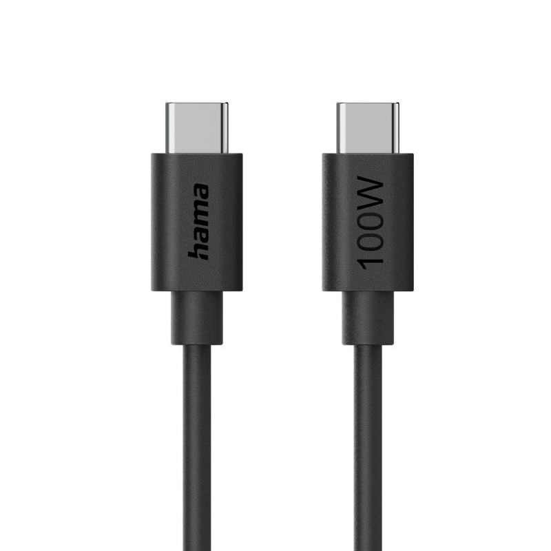 Kabel 100W USB-C - USB-C 1,2m czarny HAMA 1 sztuka