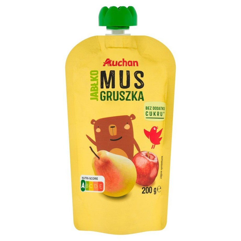 Mus jabłko - gurszka bez dodatku cukru Auchan 200 g