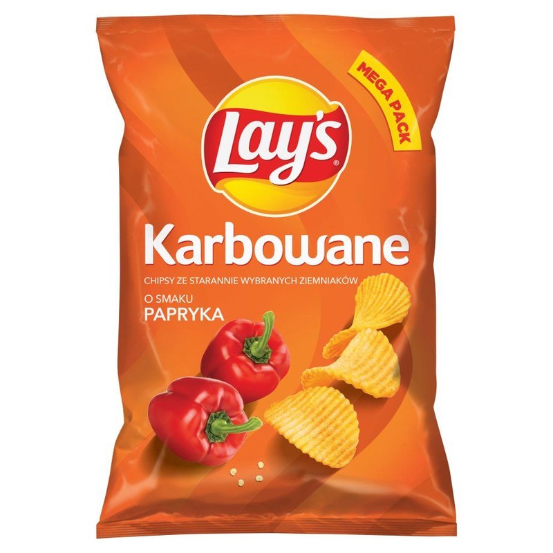 Chipsy karbowane o smaku papryki  Lay's 190 g