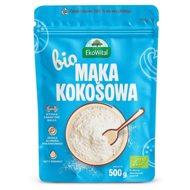 BIO Ekologiczna Mąka kokosowa  Eko Wital 500 g