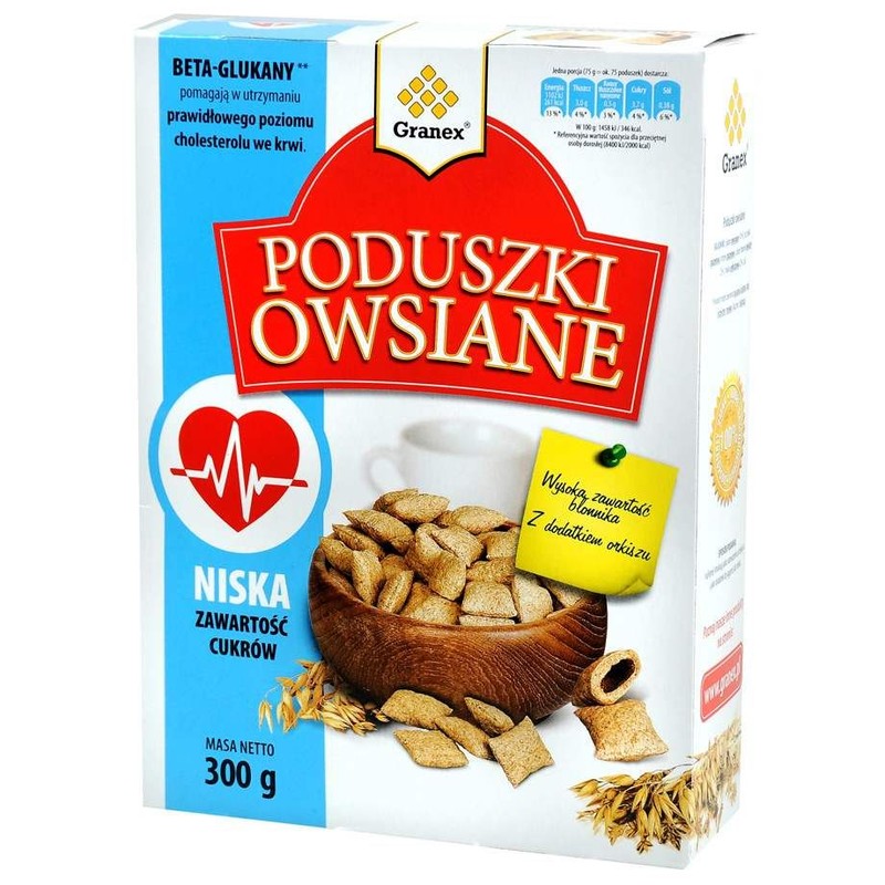 Poduszki owsiane dietetyczne Granex 300 g