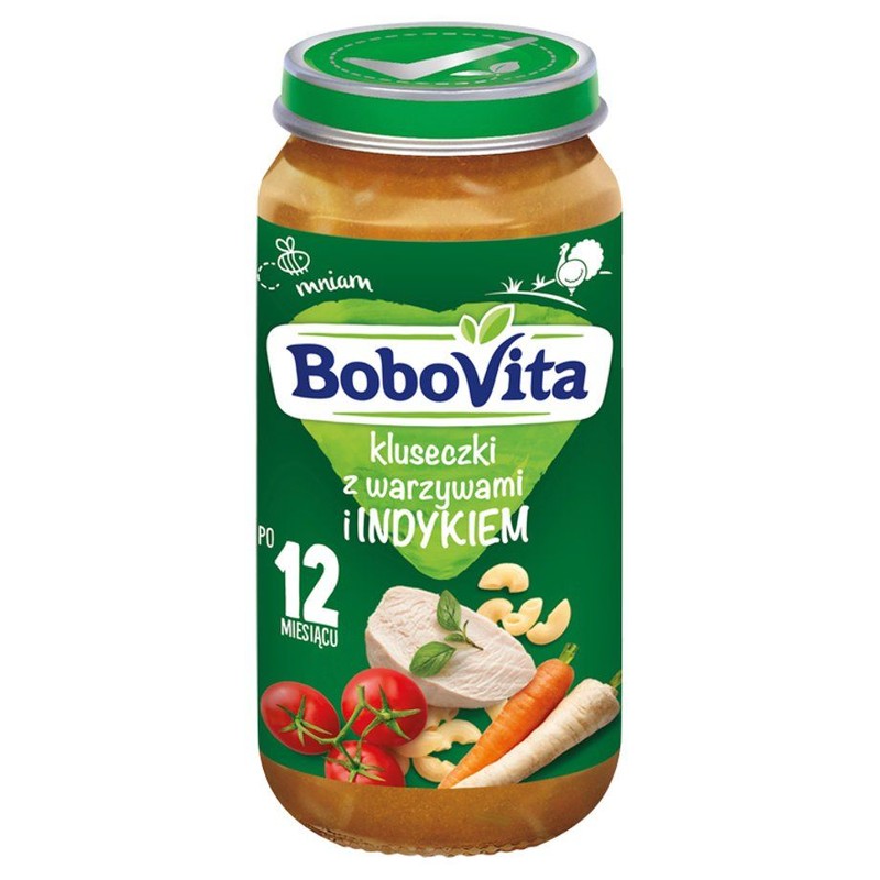 Kluseczki z warzywami i indykiem po 12. miesiącu BoboVita 250 g
