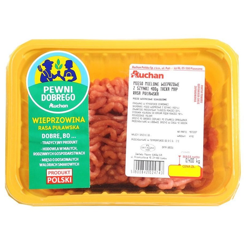 Mięso mielone wieprzowe z szynki Pewni Dobrego 400 g