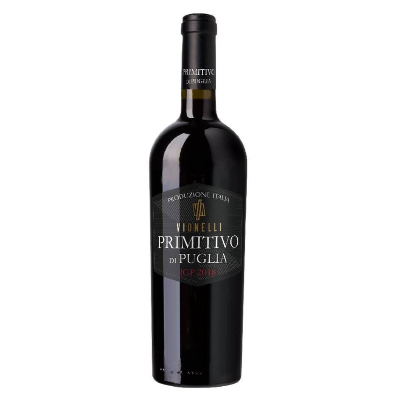 Wino włoskie czerwone półwytrawne Primitivo di Puglia alk. 13,0% obj. Vionelli 750 ml