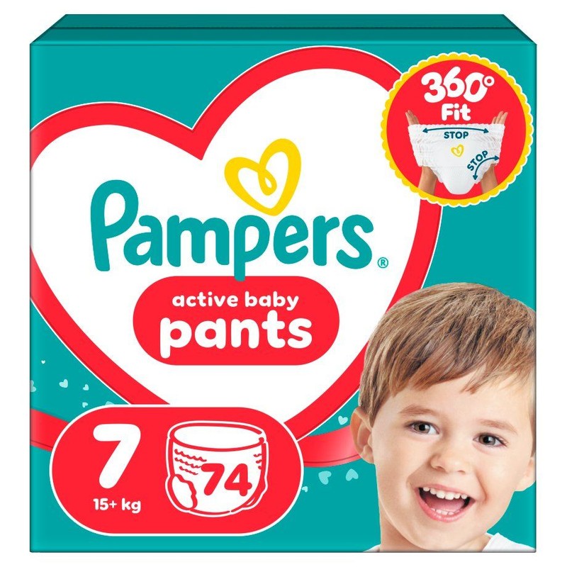 Pieluchomajtki 7 17+ kg Pampers 74 sztuki
