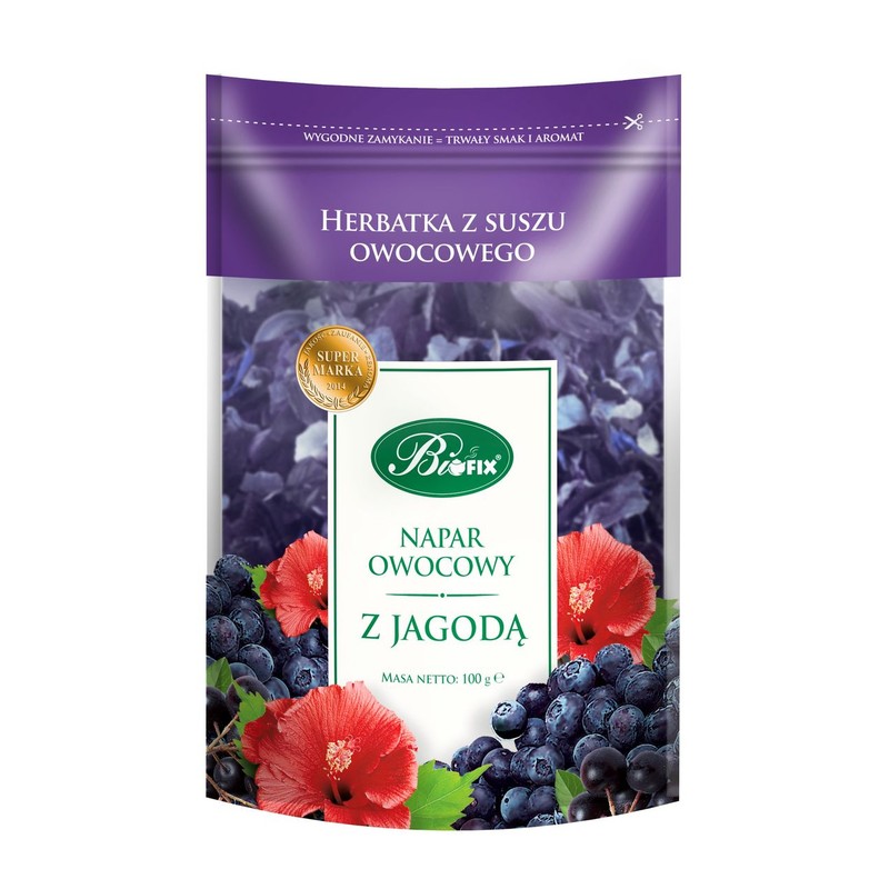 Napar owocowy z jagodą z suszu owocowego Bifix 100 g