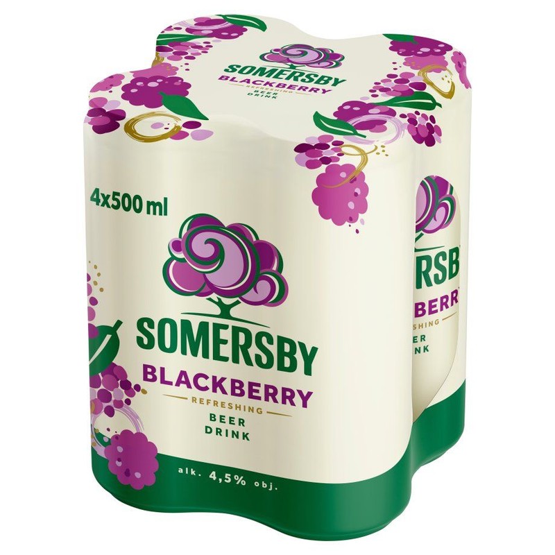 Napój piwny o smaku jeżynowym alk. 4,5%% obj. Somersby 4 x 500 ml
