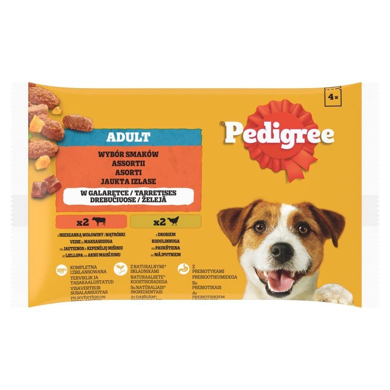 Mokra karma wołowina-drób dla dorosłych psów  Pedigree 4 x 100 g