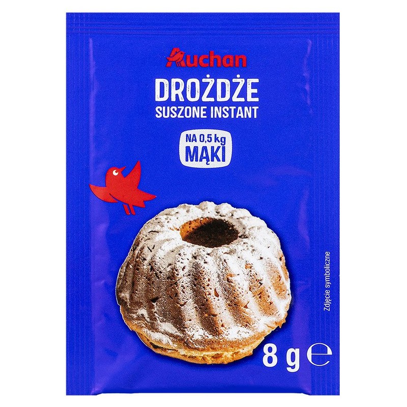 Drożdże suszone instant Auchan 8 g