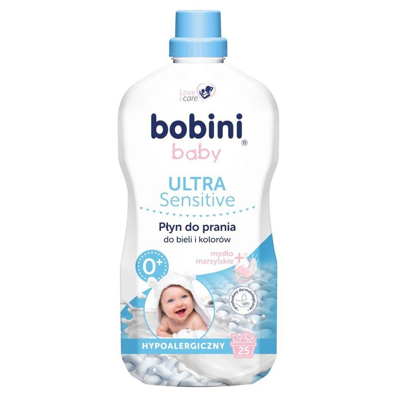 Płyn do prania ubranek do bieli i koloru 25 prań Bobini 1,8 l
