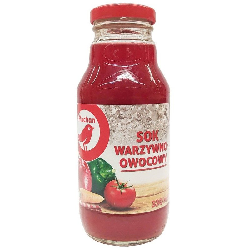 Sok warzywno - owocowy Auchan 330 ml