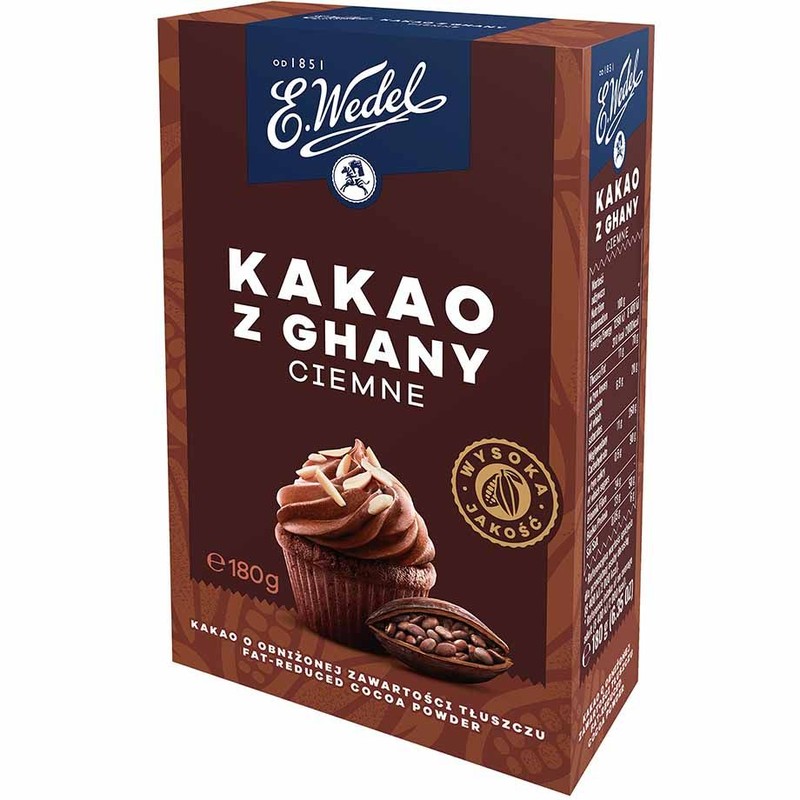 Kakao ciemne z Ghany   E.Wedel 180 g