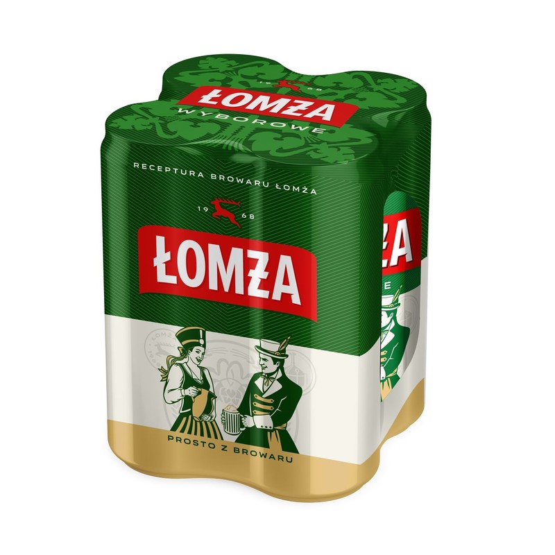 Piwo jasne alk.6% obj. Łomża 4 x 500 ml