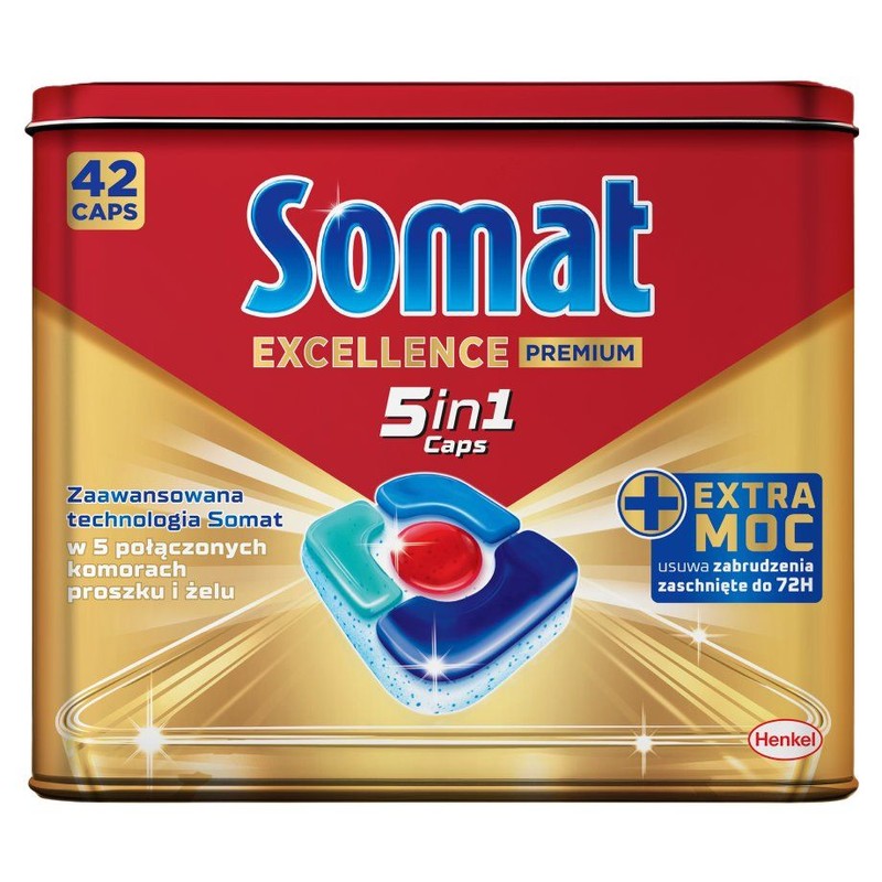 Kapsułki do zmywarki Excellence Premium 5w1  Somat 42 kapsułki