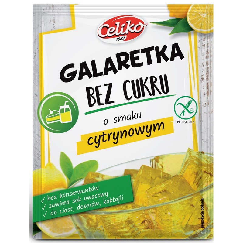 Galaretka bez cukru o smaku cytrynowym Natura 14 g