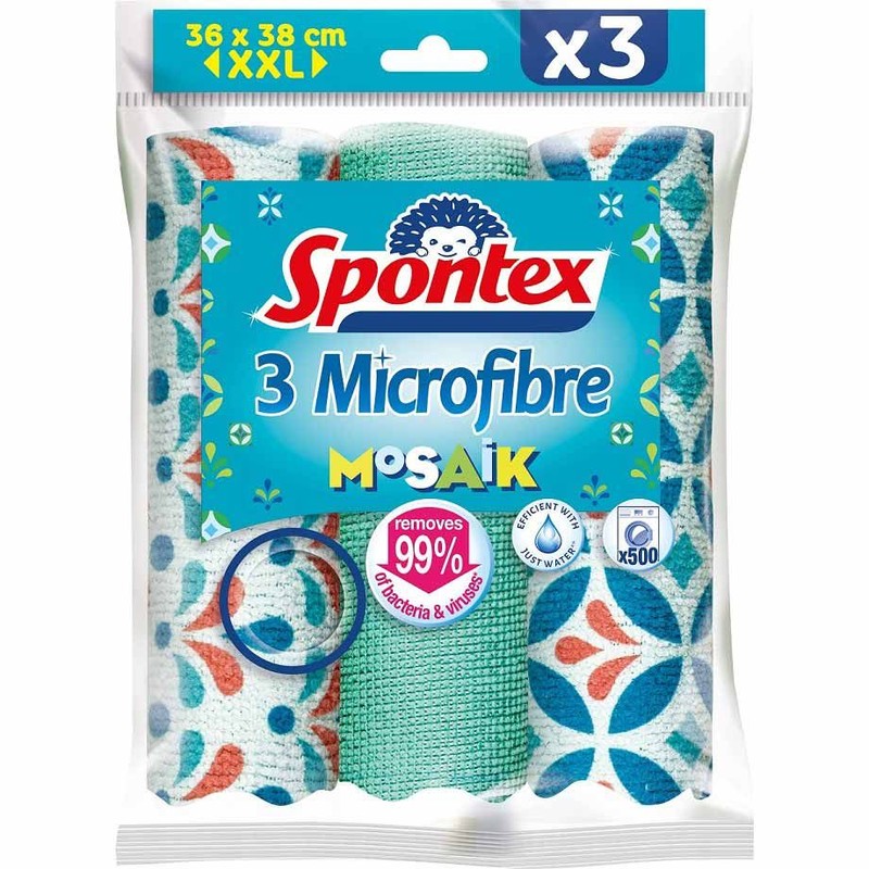 Zestaw mikrofibr Mosaik Spontex 3 sztuki