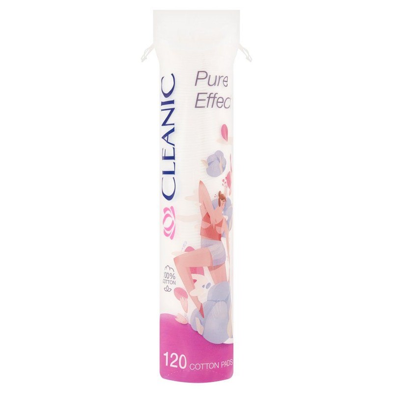Płatki kosmetyczne pure effect Cleanic 120 sztuk