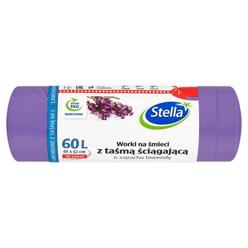 Worki na śmieci o zapachu lawendy 60 l Stella 10 sztuk