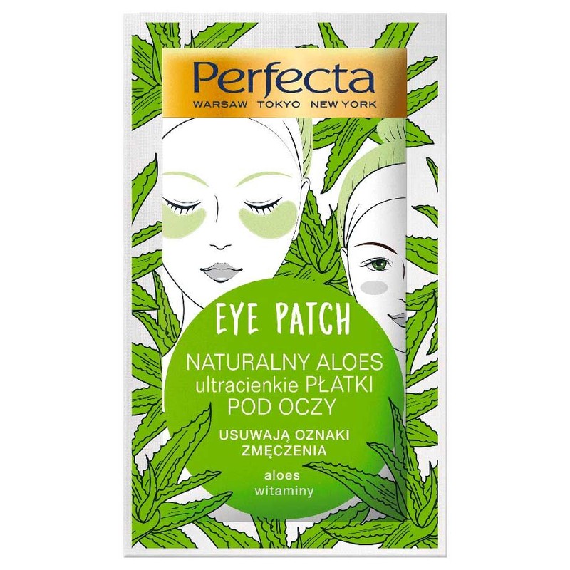 Płatki od oczy ultracienkie Eye Patch naturalny aloes Perfecta  2 sztuki