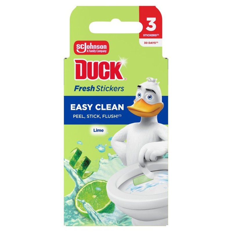Żelowe paski do toalet o zapachu limonkowym. Duck  3 sztuki
