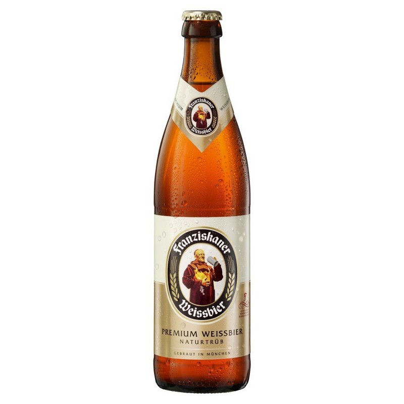 Piwo pszeniczne jasne alk.5% obj. Franziskaner Weissbier 500 ml