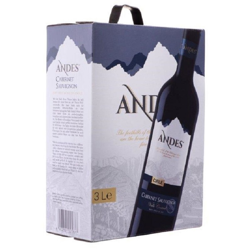 Wino Cabernet Sauvignon czerwone wytrawne Andes 3 l