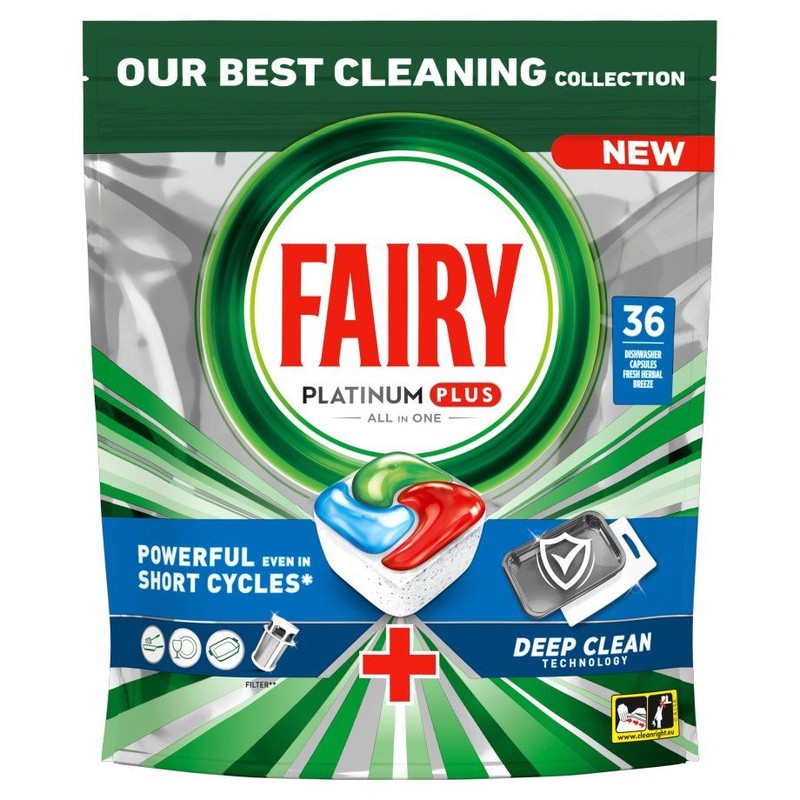 Kapsułki do zmywarki Platinum Plus All in One    FAIRY 36 kapsułek