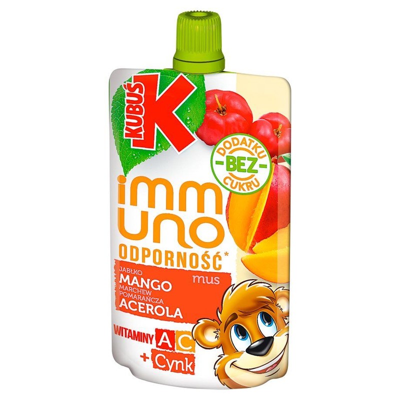 Immuno odporność mus mango acerola Kubuś 100 g