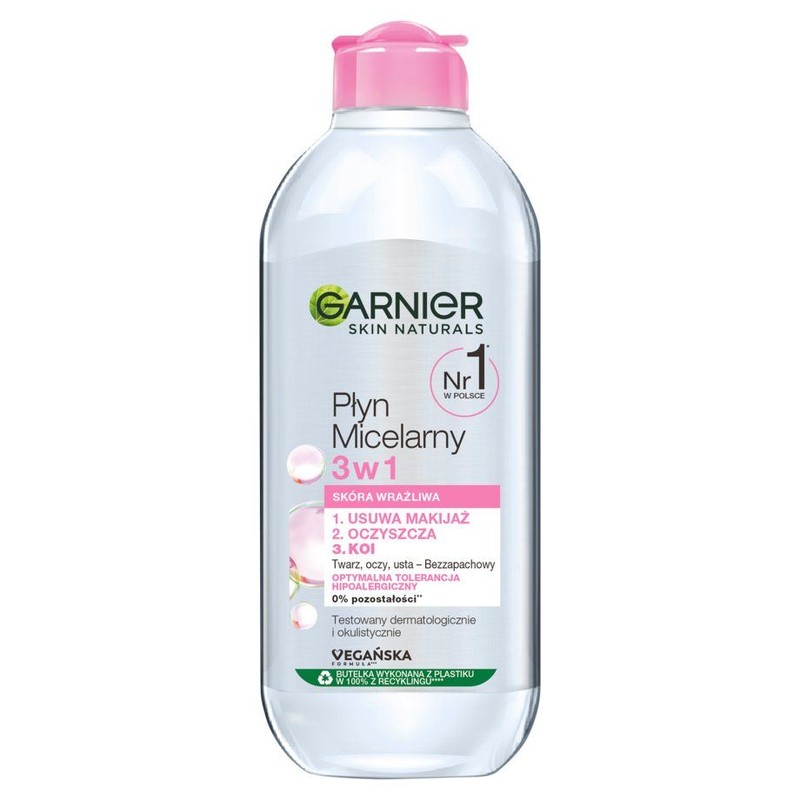 Płyn micelarny 3w1 skóra wrażliwa Garnier 400 ml