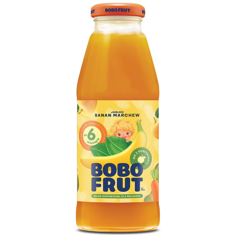Sok jabłko banan marchewka po 6 miesiącu Bobofrut 300 ml