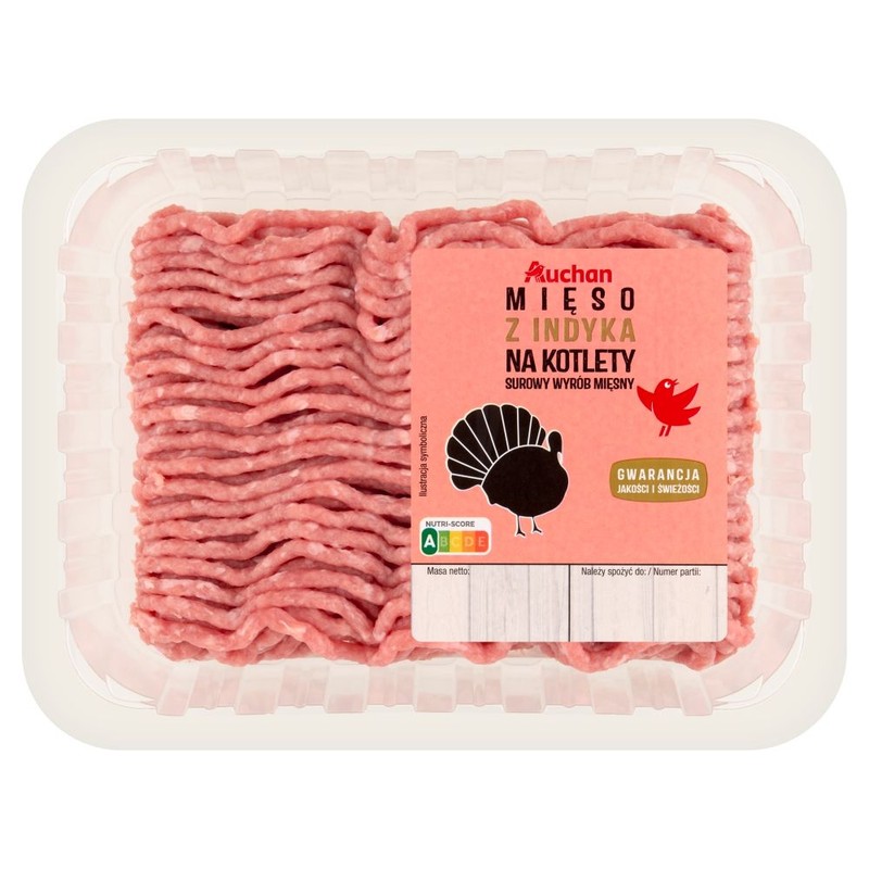 Mięso z indyka na kotlety  Auchan 500 g