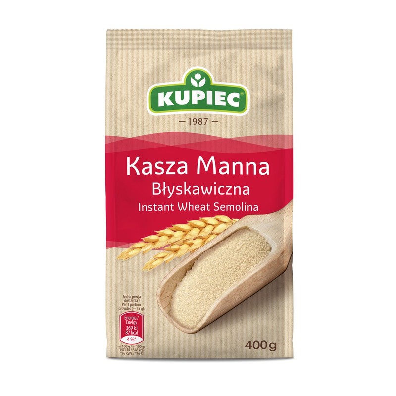 Kasza manna błyskawiczna Kupiec 400 g