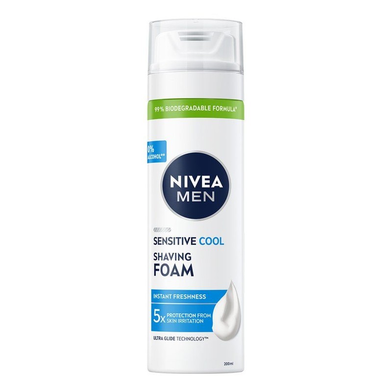 Pianka go golenia Sensitive NIVEA MEN 200 ml