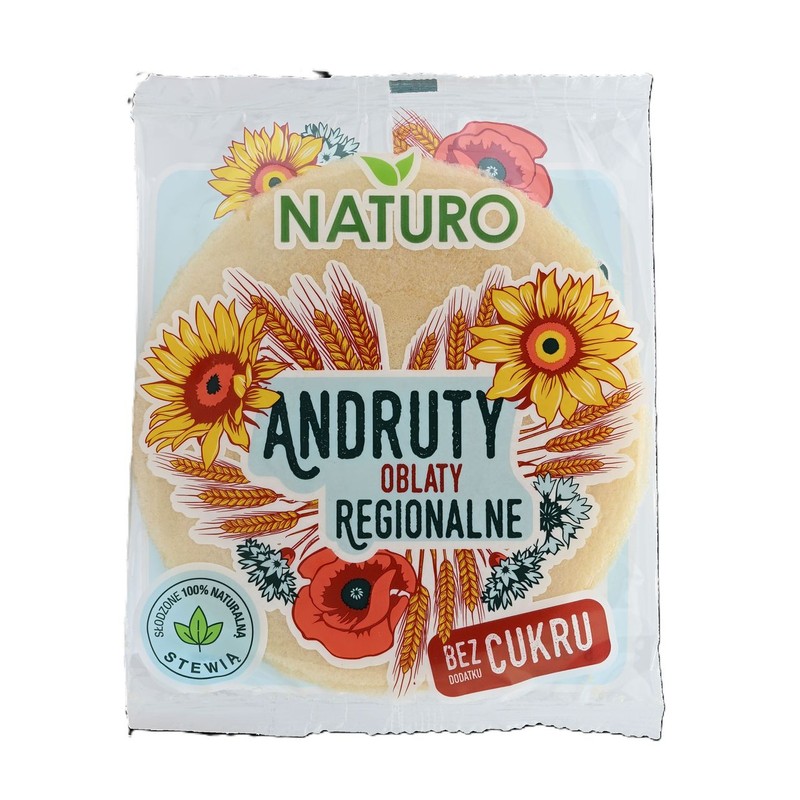 Andruty Oblaty regionalne bez cukru Naturo 25 g
