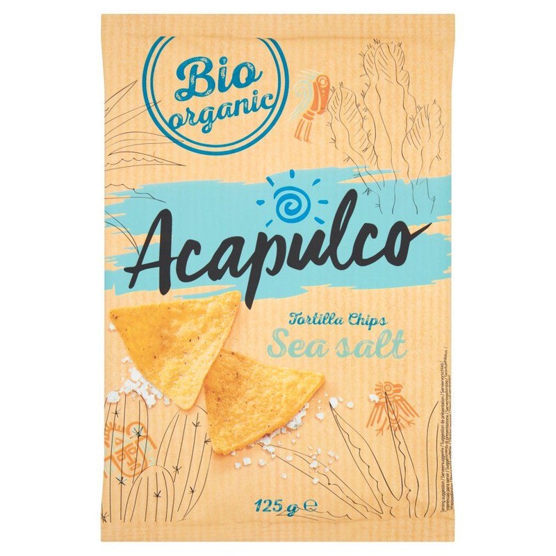 BIO Nachosy kukurydziane przekąski solone Acapulco 125 g