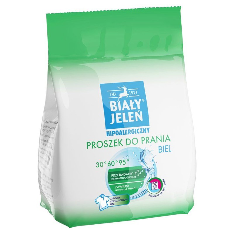 Hipoalergiczny proszek do prania bielizny oraz tkanin białych Biały Jeleń 1,9 kg
