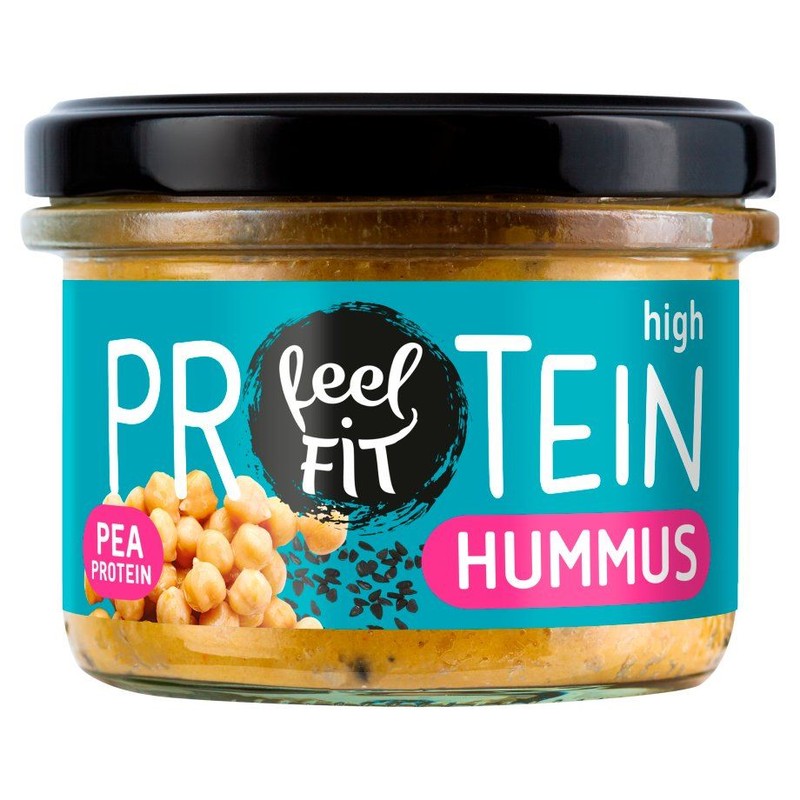 Hummus białkowy z czarnuszką. Wysoka zawartość białka Feel Fit 185 g