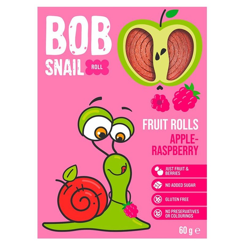 Przekąska jabłko-malina bez dodatku cukru Bob Snail 60 g