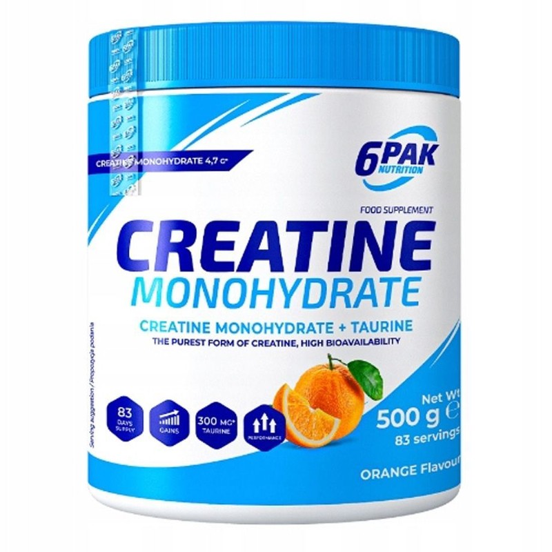 Kreatyna Creatine Monohydrate pomarańcza 6PAK Nutrition 500 g