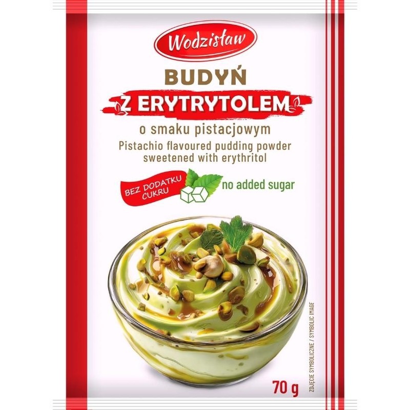 Budyń o smaku pistacjowym słodzony erytrytolem Wodzisław 70 g