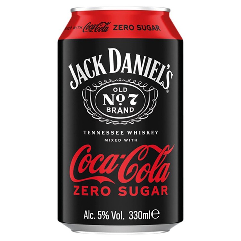 Drink alkoholowy whiskey z Coca-Cola Zero alk. 5,0% obj. Jack Daniel's 330 ml