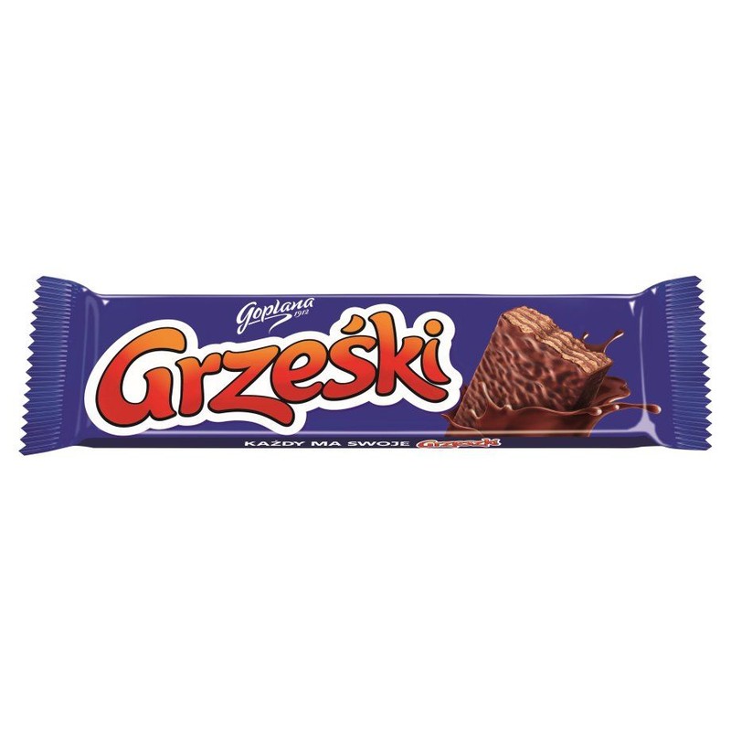 Wafel przekładany kremem kakaowym w czekoladzie Grześki 36 g