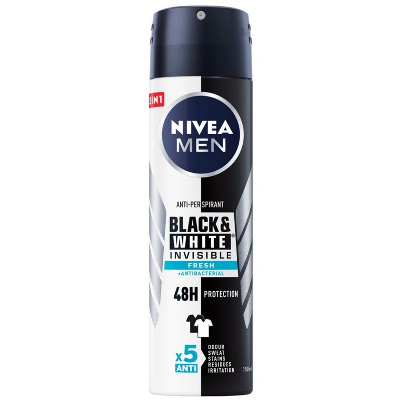 Antyperspirant dla mężczyzn Black & White  NIVEA MEN 150 ml