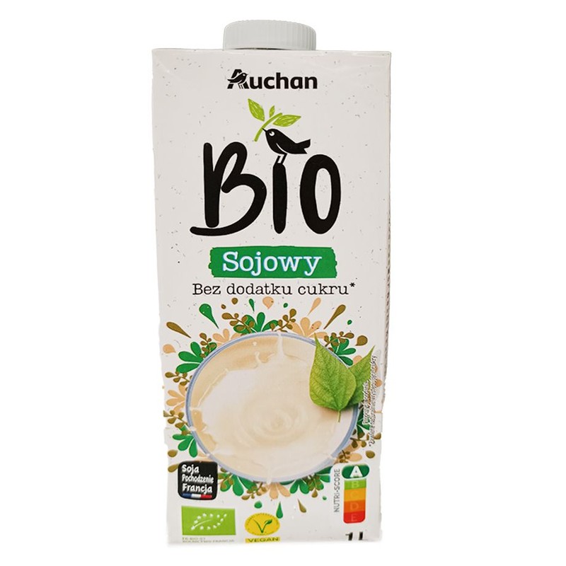 BIO Napój sojowy bez laktozy Auchan 1 l