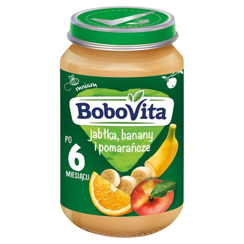 Jabłka, banany i pomarańcze po 6. miesiącu BoboVita 190 g